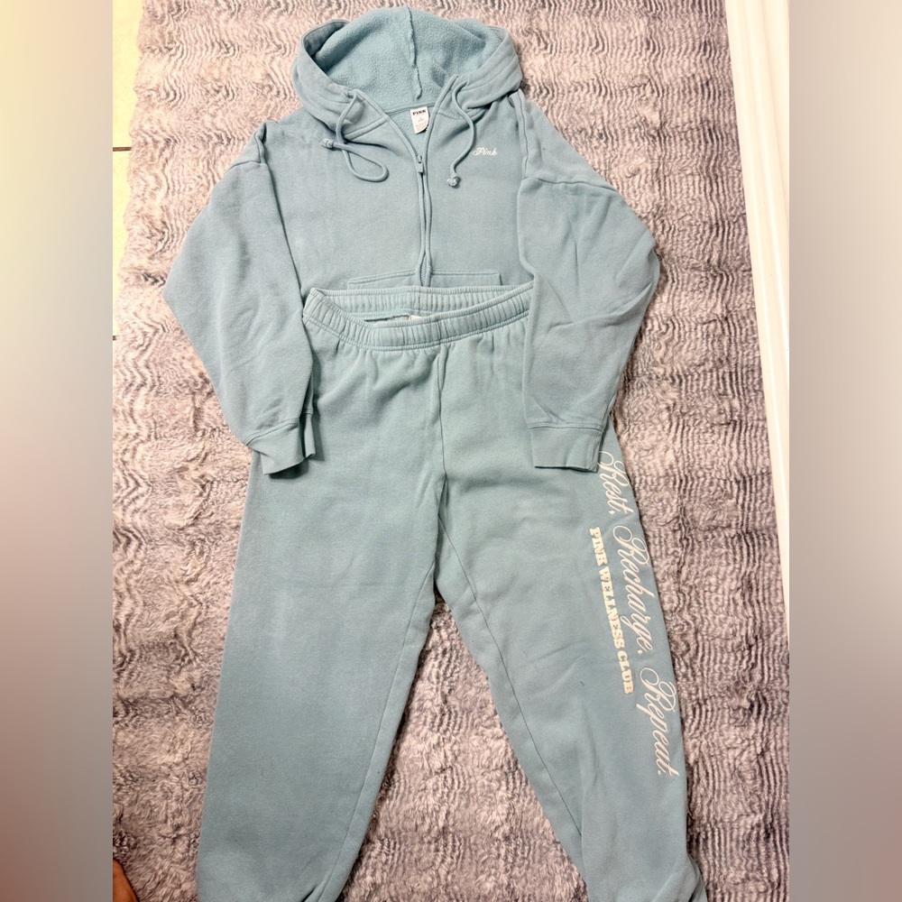 PINK Victoria's Secret Light Blue Lounge Set